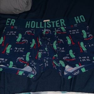 Navy blue pickle pattern boxers from hollister